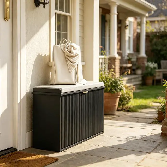 Alt view image 7 of 7 - Elegant Hall Shoe Cabinet,Storage Bench,Shoe Bench
