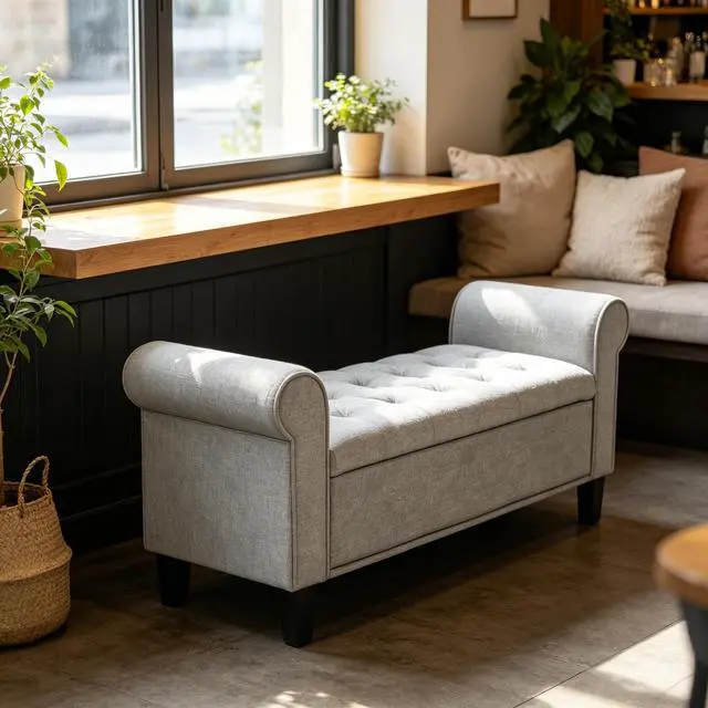 Main image of Hall Bench,Bed Bench,Storage Bench,Tufted Shoe Bench