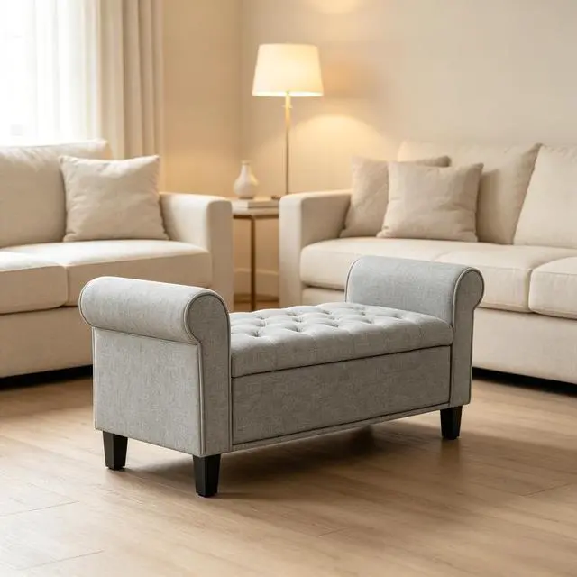 Alt view image 5 of 7 - Hall Bench,Bed Bench,Storage Bench,Tufted Shoe Bench