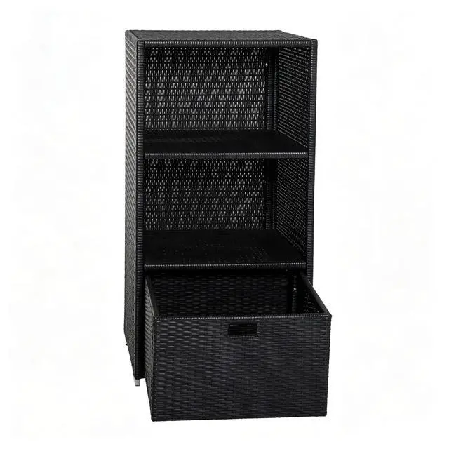 Alt view image 7 of 7 - Freestanding Outdoor Cabinet,Garden Organizer,Backyard Storage Unit,Outdoor Side Table
