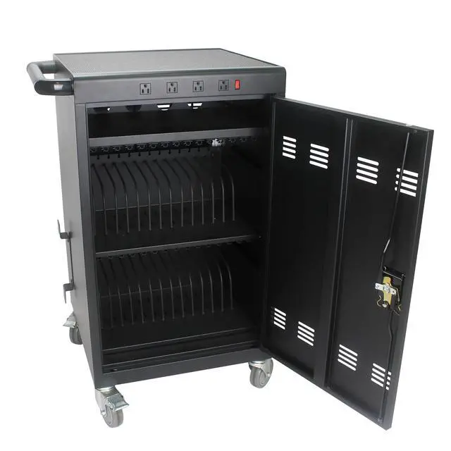 Alt view image 7 of 7 - Mobile Charging Cart and Cabinet for Tablets Laptops 35-Device (B30PLUS)