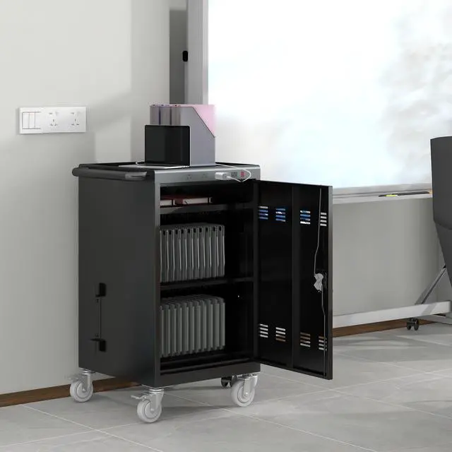 Alt view image 2 of 7 - Mobile Charging Cart and Cabinet for Tablets Laptops 35-Device (B30PLUS)
