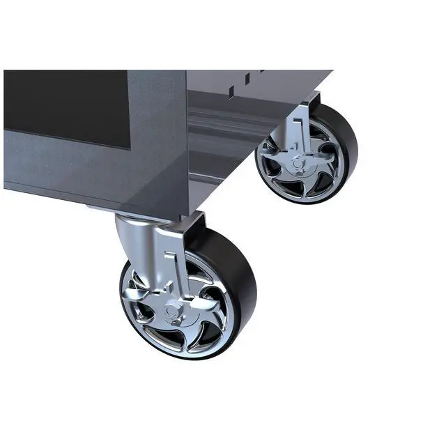 Alt view image 7 of 7 - 4 DRAWERS MULTIFUNCTIONAL TOOL CART WITH WHEELS AND WOODEN TOP