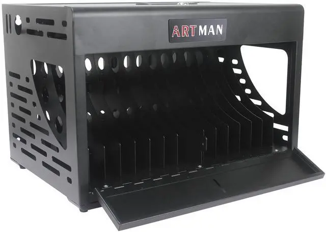Alt view image 5 of 7 - 16 Bay Charging Cabinet for Laptop,Chromebook, Locking Charging Station-BLACK