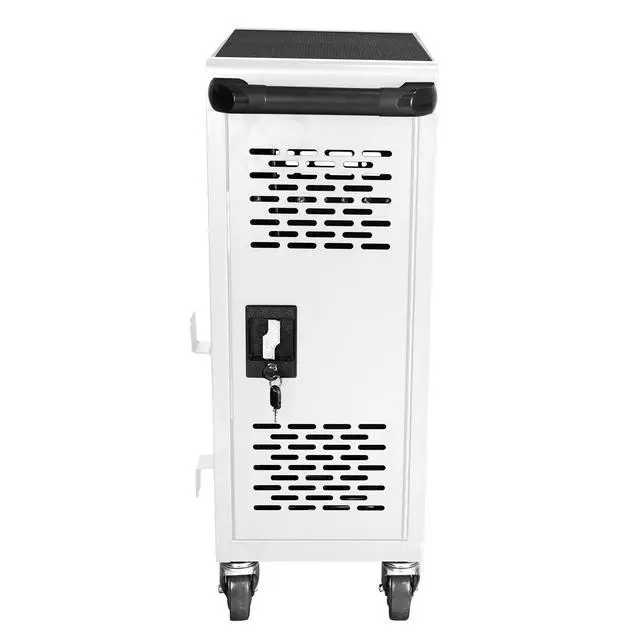 Alt view image 5 of 7 - 16-Compartment Removable Locking Charging Cabinet for Laptop, Chromebook-White