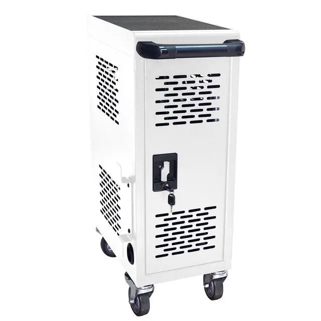 Alt view image 6 of 7 - 16-Compartment Removable Locking Charging Cabinet for Laptop, Chromebook-White