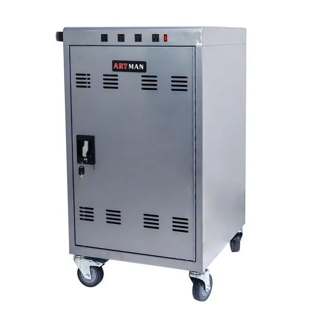 Alt view image 6 of 7 - Mobile Charging Cart and Cabinet for Tablets Laptops 35-Device (B30PLUS)-Silver