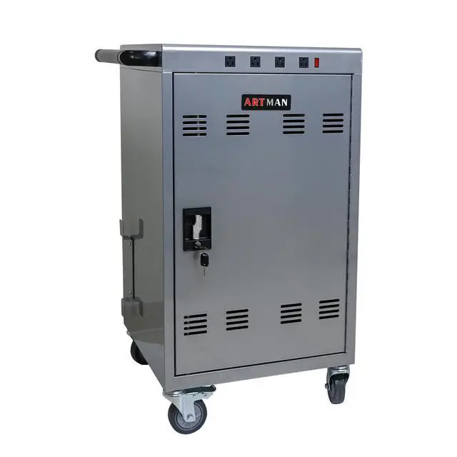 Alt view image 5 of 7 - Mobile Charging Cart and Cabinet for Tablets Laptops 35-Device (B30PLUS)-Silver