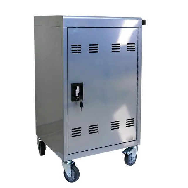 Alt view image 7 of 7 - Mobile Charging Cart and Cabinet for Tablets Laptops 35-Device (B30PLUS)-Silver