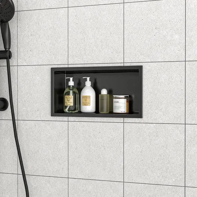 Alt view image 6 of 7 - 13" x 7" Stainless Steel Shower Niche , Gunmetal Black
