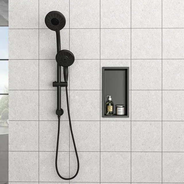 Alt view image 5 of 7 - 13" x 7" Stainless Steel Shower Niche , Gunmetal Black