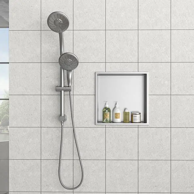 Alt view image 4 of 7 - 12" x 12" Stainless Steel Shower Niche, Brushed Nickel