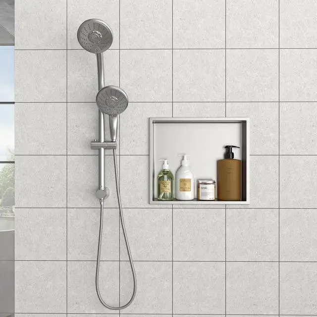 Alt view image 4 of 7 - 15" x 13" Stainless Steel Shower Niche, Brushed Nickel