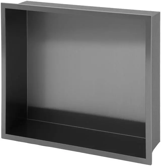 Main image of 17" x 15" Stainless Steel Shower Niche, Gunmetal Black