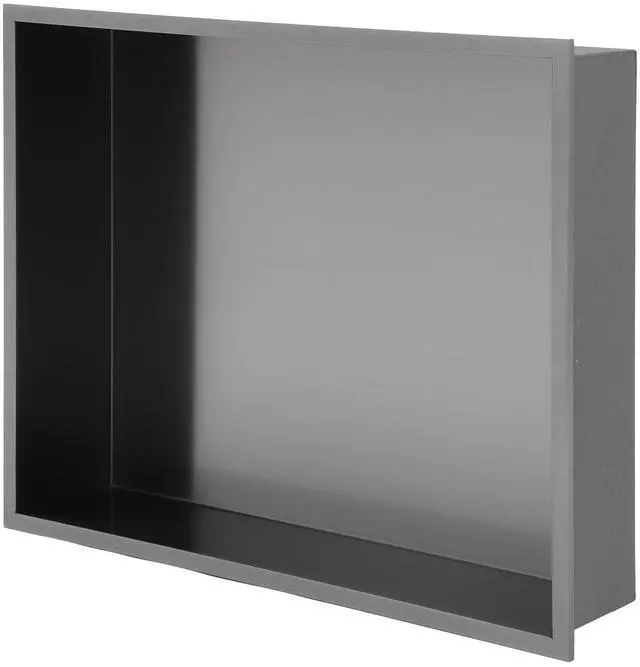 Main image of 19" x 15" Stainless Steel Shower Niche, Gunmetal Black