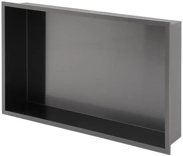 Main image of 21" x 13" Stainless Steel Shower Niche, Gunmetal Black