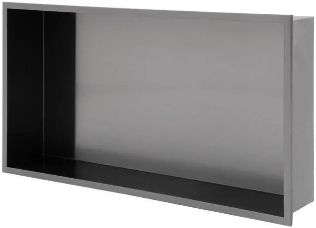 Main image of 25" x 13" Stainless Steel Shower Niche, Gunmetal Black