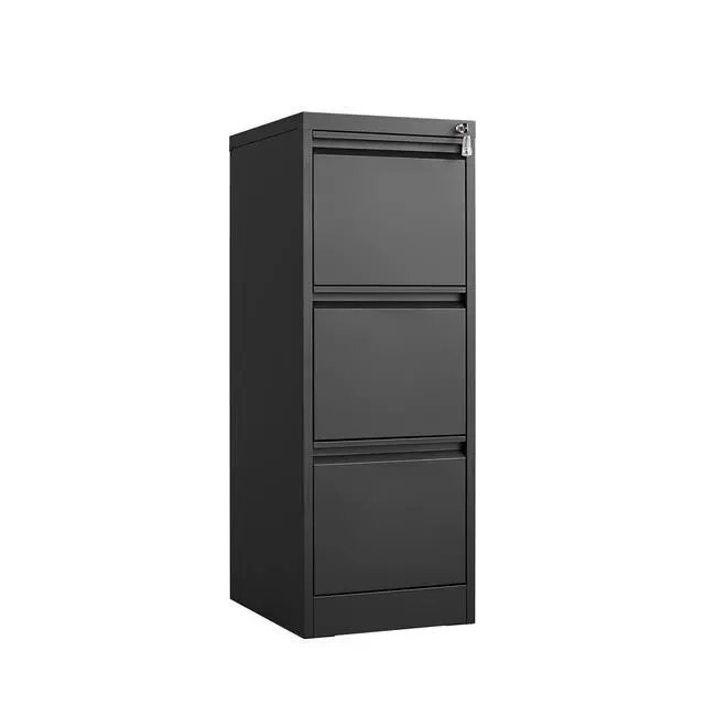 Alt view image 4 of 7 - Vertical 3 Drawer Locking File Cabinet, Steel Home Office Storage Cabinet Suitable for Letter, A4 and Legal Size Files