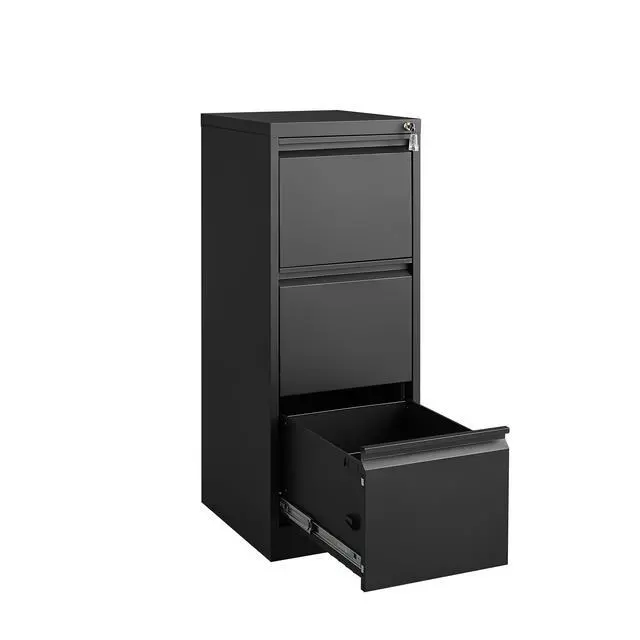 Alt view image 6 of 7 - Vertical 3 Drawer Locking File Cabinet, Steel Home Office Storage Cabinet Suitable for Letter, A4 and Legal Size Files