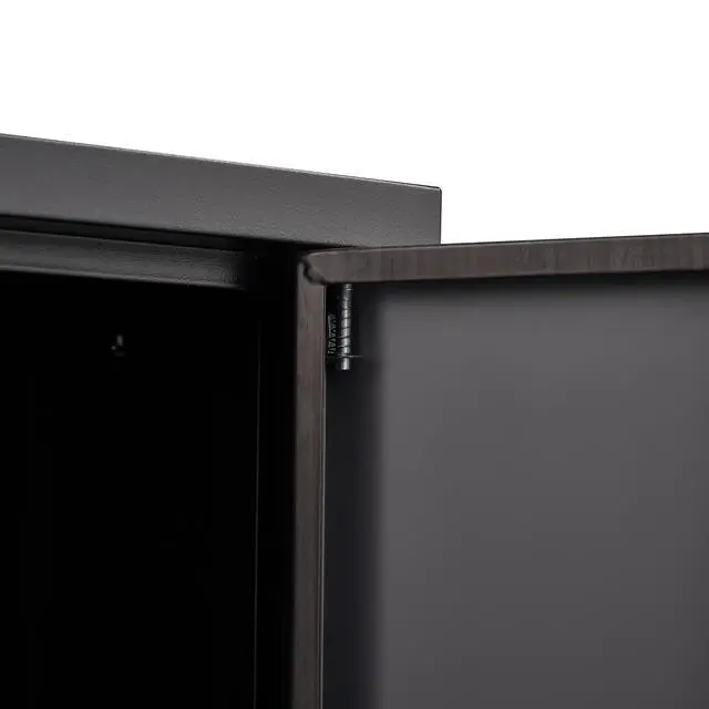 Alt view image 6 of 7 - Metal Storage Cabinet with Locking Doors and Adjustable Shelf, Folding Filing Storage Cabinet , Folding Storage Locker Cabinet for Home Office,School,Garage, Black