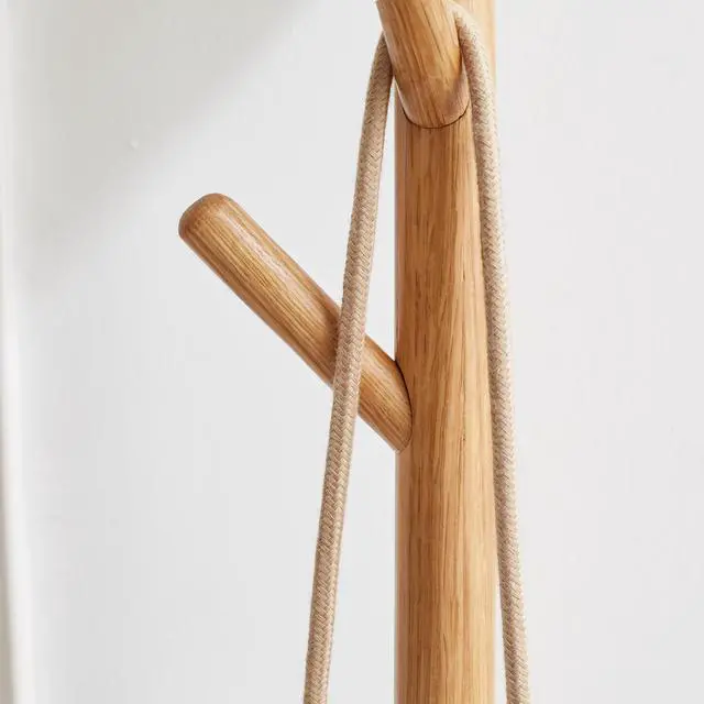 Alt view image 3 of 6 - (Natural Color) Natural Solid Wood Shoe Stool With Cloth Hanger, Mid-Century Modern Storage Bench with High Rebound Sponge Cushion for Entryway and Living Spaces