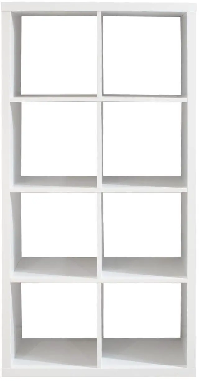 Alt view image 3 of 6 - Smart Cube 8-Cube Organizer Storage with Opened Back Shelves,2 X 4 Cube Bookcase Book Shleves for Home, Office (White)