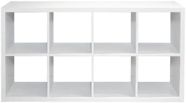 Alt view image 4 of 6 - Smart Cube 8-Cube Organizer Storage with Opened Back Shelves,2 X 4 Cube Bookcase Book Shleves for Home, Office (White)