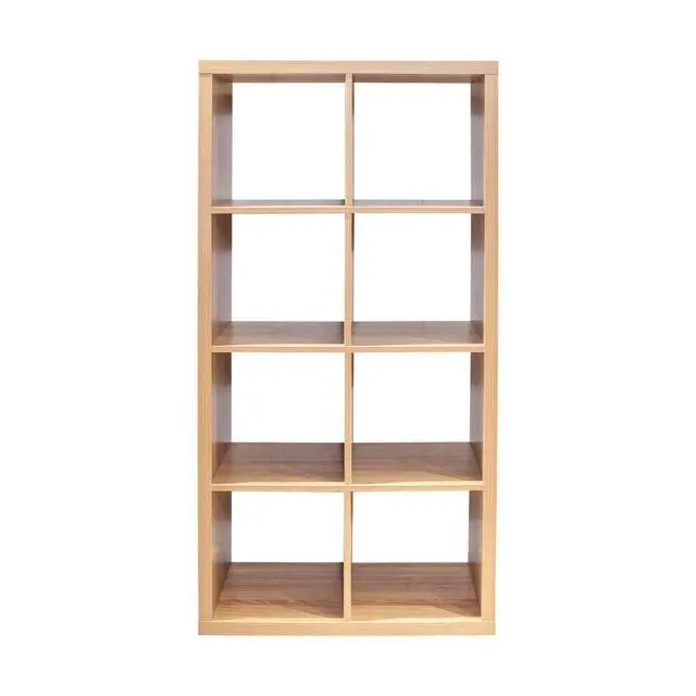 Alt view image 5 of 7 - Smart Cube 8-Cube Organizer Storage with Opened Back Shelves,2 X 4 Cube Bookcase Book Shleves for Home, Office ,Walnut Color