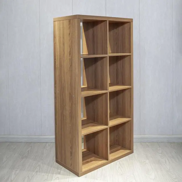 Alt view image 4 of 7 - Smart Cube 8-Cube Organizer Storage with Opened Back Shelves,2 X 4 Cube Bookcase Book Shleves for Home, Office ,Walnut Color