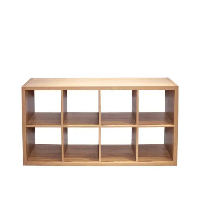 Alt view image 6 of 7 - Smart Cube 8-Cube Organizer Storage with Opened Back Shelves,2 X 4 Cube Bookcase Book Shleves for Home, Office ,Walnut Color