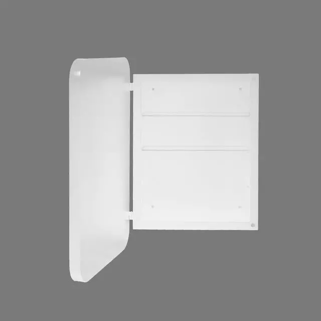 Alt view image 5 of 7 - 16x24 Inch Recessed White Metal Framed Medicine Cabinet with Mirror and Adjustable Shelves Black Wall Mirror with Storage for Bathroom