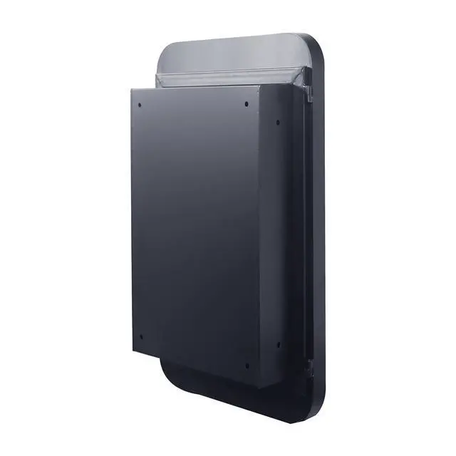 Alt view image 7 of 7 - 20x30 Inch Recessed Black Metal Framed Medicine Cabinet with Mirror and Adjustable Shelves Black Wall Mirror with Storage for Bathroom