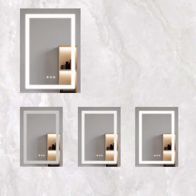 Alt view image 5 of 7 - 26x20 inch Bathroom Medicine Cabinet with LED Mirror, Anti-Fog, Waterproof, 3000K~6000K Single Door Lighted Bathroom Cabinet with Touch Swich, Dimmable,Recessed or Surface Mount (Right Door)