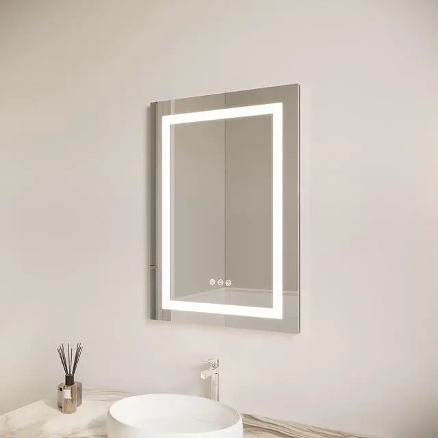 Alt view image 6 of 7 - 26x20 inch Bathroom Medicine Cabinet with LED Mirror, Anti-Fog, Waterproof, 3000K~6000K Single Door Lighted Bathroom Cabinet with Touch Swich, Dimmable,Recessed or Surface Mount (Left Door)