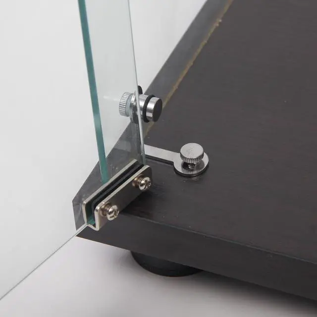 Alt view image 4 of 7 - Glass Display Cabinet with 5 Shelves Double Door, Curio Cabinets for Living Room, Bedroom, Office, Black Floor Standing Glass Bookshelf, Quick Installation