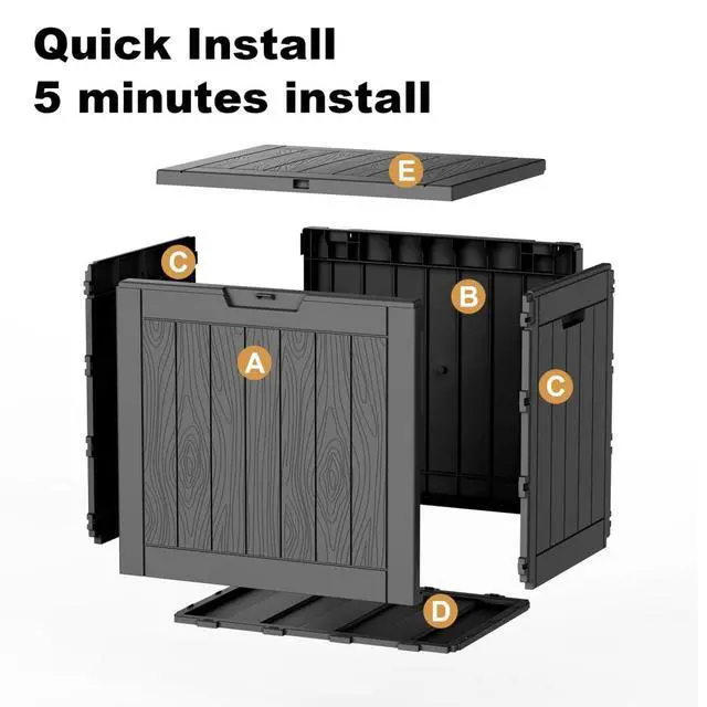 Alt view image 2 of 5 - 30 Gallon Outdoor Resin Deck Box