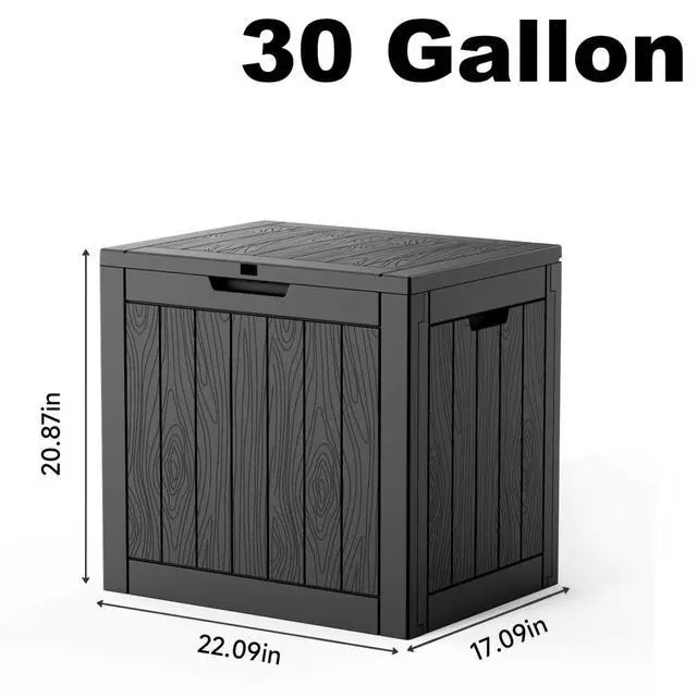Alt view image 4 of 5 - 30 Gallon Outdoor Resin Deck Box