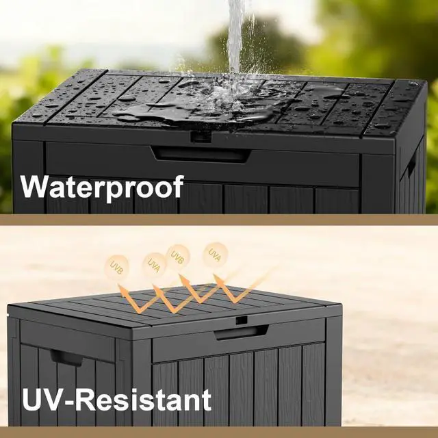 Alt view image 5 of 5 - 30 Gallon Outdoor Resin Deck Box