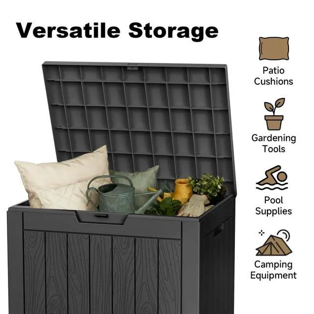 Alt view image 3 of 5 - 30 Gallon Outdoor Resin Deck Box