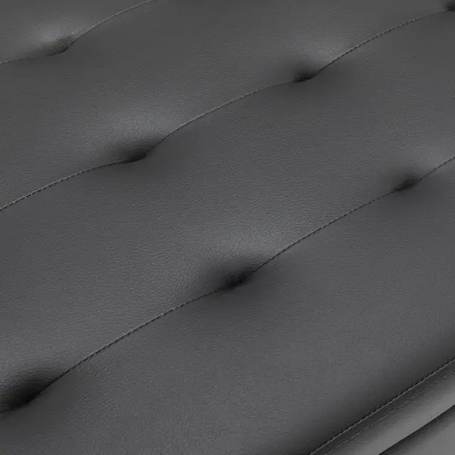 Alt view image 7 of 7 - Storage Bench with Storage Bench for Bedroom End of Bed Bench Foot of Bed Bench Entryway Bench Storage Ottoman Bench 43.3" W x 17.7" Dark Grey Leather Bench