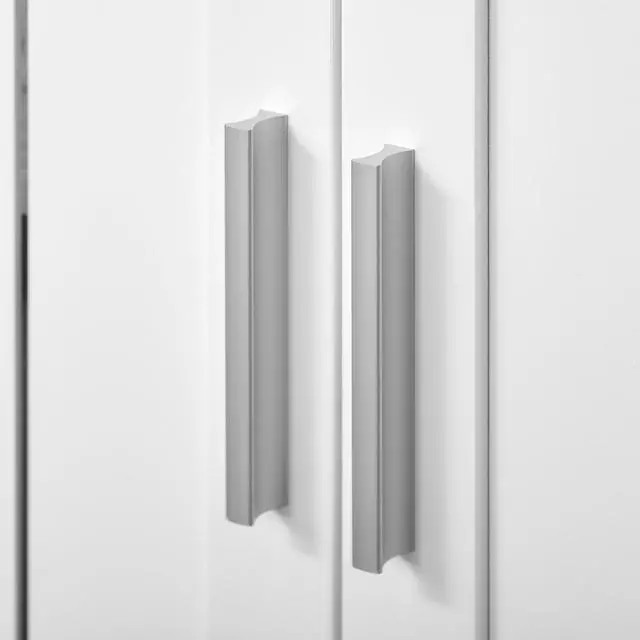 Alt view image 5 of 7 - kleankin Modern Under Sink Cabinet with 2 Doors, Pedestal Under Sink Bathroom Cupboard, Bathroom Vanity Cabinet with Adjustable Shelves, White