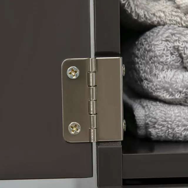 Alt view image 3 of 7 - HOMCOM 54" Tall Bathroom Storage Cabinet, Freestanding Linen Tower with 2-Tier Shelf and Drawers, Narrow Side Floor Organizer, Brown