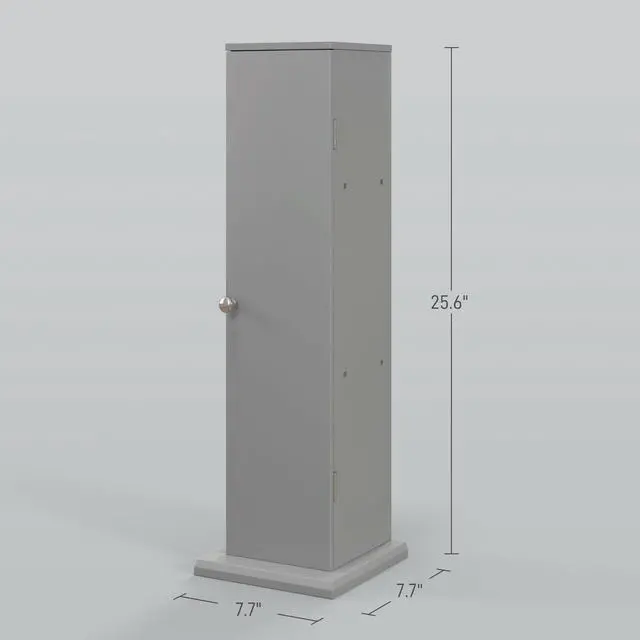 Alt view image 7 of 7 - HOMCOM Toilet Paper Cabinet, Small Bathroom Corner Floor Cabinet with Doors and Shelves, Thin Storage Bathroom Organizer for Paper Shampoo, Gray