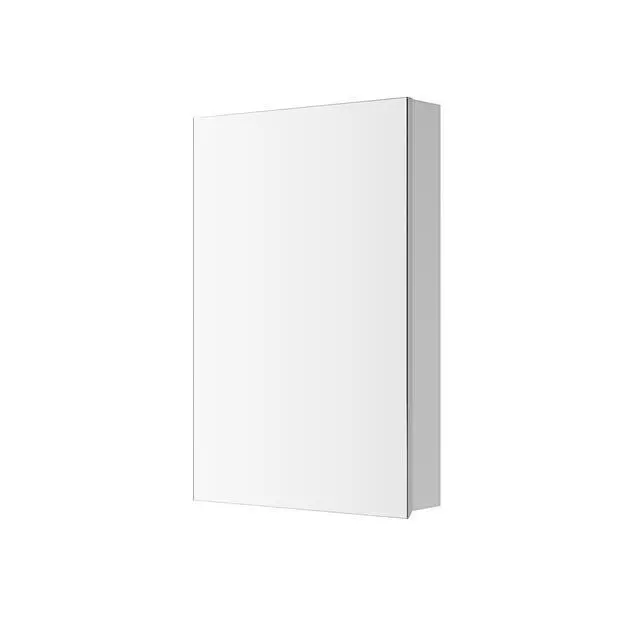 Alt view image 5 of 6 - 20'' W x 30'' H Surface Frameless Mirror Medicine Cabinet, Beveled Mirror Edges Bathroom Medicine Cabinet, Left opening door
