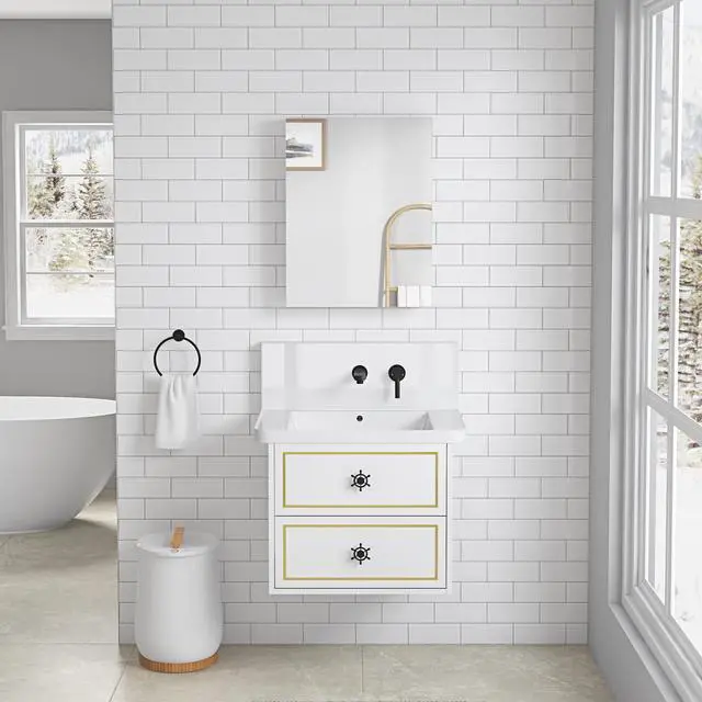 Alt view image 5 of 6 - 20'' W x 26'' H Surface Frameless Mirror Medicine Cabinet, Beveled Mirror Edges Bathroom Medicine Cabinet, Left opening door