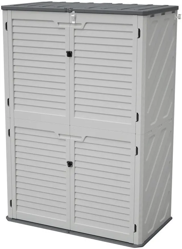 Main image of Rust Proof Resin Garden Equipment Storage - Weatherproof, Spacious, UV Resistant Material, Non-Partitioned