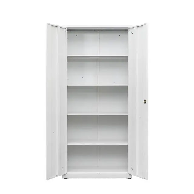 Alt view image 7 of 7 - High Storage Cabinet with 2 Doors and 4 Partitions to Separate 5 Storage Spaces, Home/ Office Design