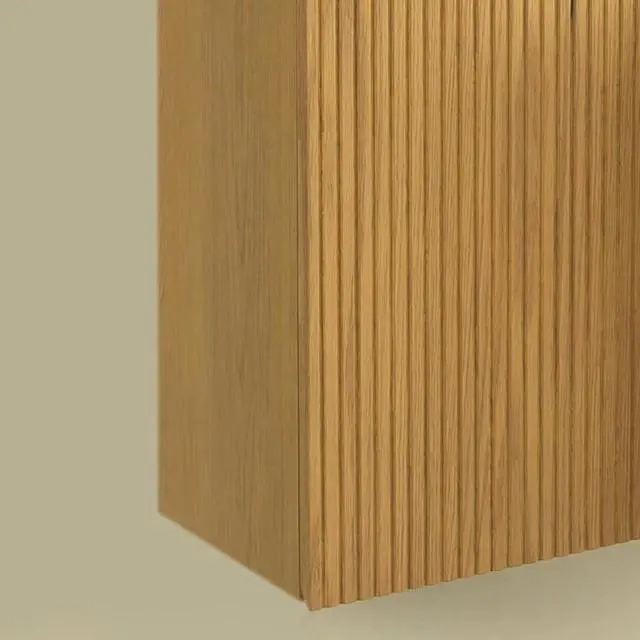 Alt view image 3 of 7 - MITCH 23" Tall Bathroom Wall Mounted Cabinet, Narrow Storage Cabinet with Door, Suitable for Small Spaces Such as Corners, Applicable to Bathroom, Living Rooms and Laundry, Corolla Oak Woodgrain Color