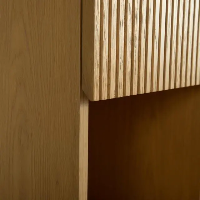 Alt view image 4 of 7 - MITCH 35" Tall Bathroom Wall Mounted Cabinet, Narrow Storage Cabinet with Door and Shelves, Suitable for Small Spaces, Applicable to Bathroom, Living Rooms and Laundry, Corolla Oak Woodgrain Color