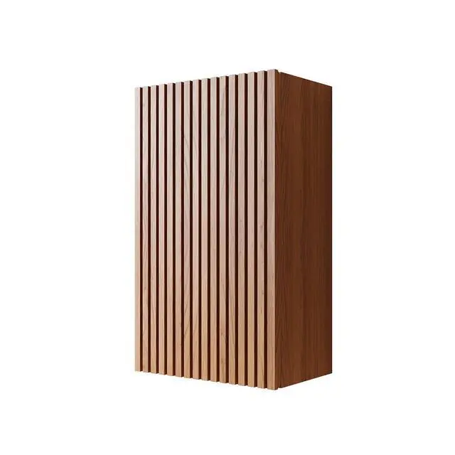 Alt view image 4 of 7 - MITCH 23" Tall Bathroom Wall Mounted Cabinet, Narrow Storage Cabinet with Door, Suitable for Small Spaces Such as Corners, Applicable to Bathroom, Living Rooms and Laundry, Brown Oak Woodgrain Color